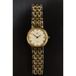 Omega - a Lady's Deville wrist watch, white dial, Roman numerals, date aperture,