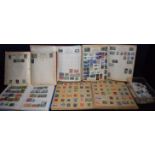Stamps - all world, seven albums and one folder, loose sheets in commonwealth, etc.