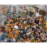 Costume Jewellery - Assorted bead necklaces, inc murano glass, semi precious stone etc,