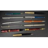 A Parker pen, with 18ct gold nib; others,