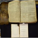 Books - 18th century Bible; Gleanings in Natural History,