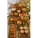 Ceramics - Cottage ware including biscuit barrel, teapot, water jug, butter dish, cheese dish,