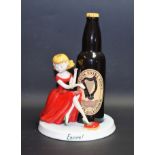 A Royal Doulton ceramic advertising figure, Guinness Harpist, MCL29,