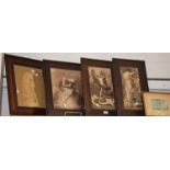 Pictures and Prints - a late 19th century photographic print of a sculpture, mahogany framed, c.