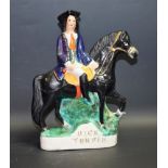 A 19th century Staffordshire flatback, Dick Turpin, 22.