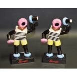 A Coalport ceramic advertising figure, Bertie Bassett, limited edition 102/1500; another,