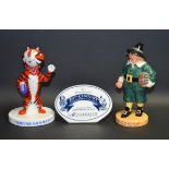 A Royal Doulton ceramic advertising figure, John Ginger, AC6, limited edition 889/2000; another,