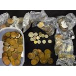 A collection of 19th/20th century copper coins;