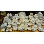 Teawares - a Colclough Wheat pattern tea service for six; others including Wedgwood,