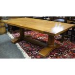 A 20th century oak coffee table, solid construction.