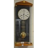 A contemporary German wall clock, by Hermle & Son, Roman numerals, twin winding holes,