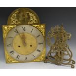 A 20th Century longcase clock movement;