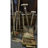 Tools - a CWS margarine box; hedging bill; pick axe; spades;