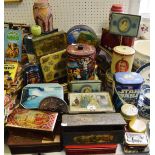 Advertisement - various early 20th century and later tins including McVitie & Price of Edinburgh -