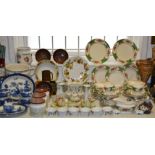 A decorative Sampson Ridgeway part dinner service, comprising of tureen and covers, teawares,