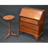 An Edwardian mahogany inlaid bureau, c.