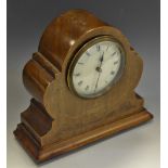 An Edwardian mahogany and marquetry mantel clock, c.