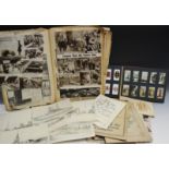 A wartime scrap book containing newspaper and magazine extracts including Nazi plane silhouettes,