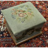 A Victorian bead work foot stool (2)