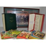 Ladybird books - learn to ride; football; story of flight; history; countryside; music sheets;