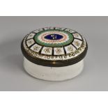 A George III South Staffordshire enamel oval patch box,