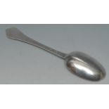 A William III Britannia silver Dognose pattern spoon, rat tail bowl,