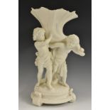 A 19th century Parian ware table centre or vase,