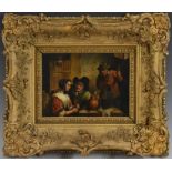 Dutch School (early 19th century) A Boor and Young Woman Drinking in a Tavern oil on copper panel,