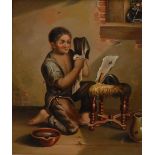 Dutch School (19th century) The Shoeshine Boy oil on board,