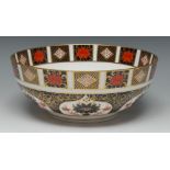 A Royal Crown Derby 1128 pattern circular bowl, 24cm diam,