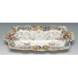 A Coalbrookdale shaped rectangular two handled standish,