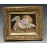 A 19th century English Porcelain rectangular plaque, painted by James Rouse Snr, signed,