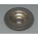 A 17th century silver toy miniature rosewater dish, quite plain, 5.5cm diam, apparently unmarked, c.