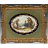 An English Porcelain oval plaque,