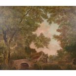 Anglo-Dutch School (18th century) The Longworth Painting, Busy Village Scene oil on canvas,