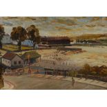 Walter Cristall (early 20th century) Swanage inscribed and titled in pencil to verso, oil on board,