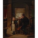 English School (19th century) Beethoven's First Lesson indistinctly attributed,