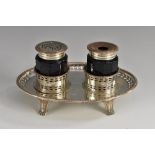 A George III Old Sheffield Plate inkstand,