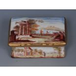 An 18th century Birmingham enamel rectangular box,