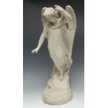 A Victorian Copeland parian figure, Guardian Angel, sculpted by Louis-Auguste Malempre,