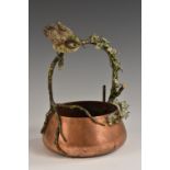 An Austrian cold painted bronze mounted copper bowl,