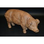 A large composition advertising shop display model of a pig, probably from a butcher's window,