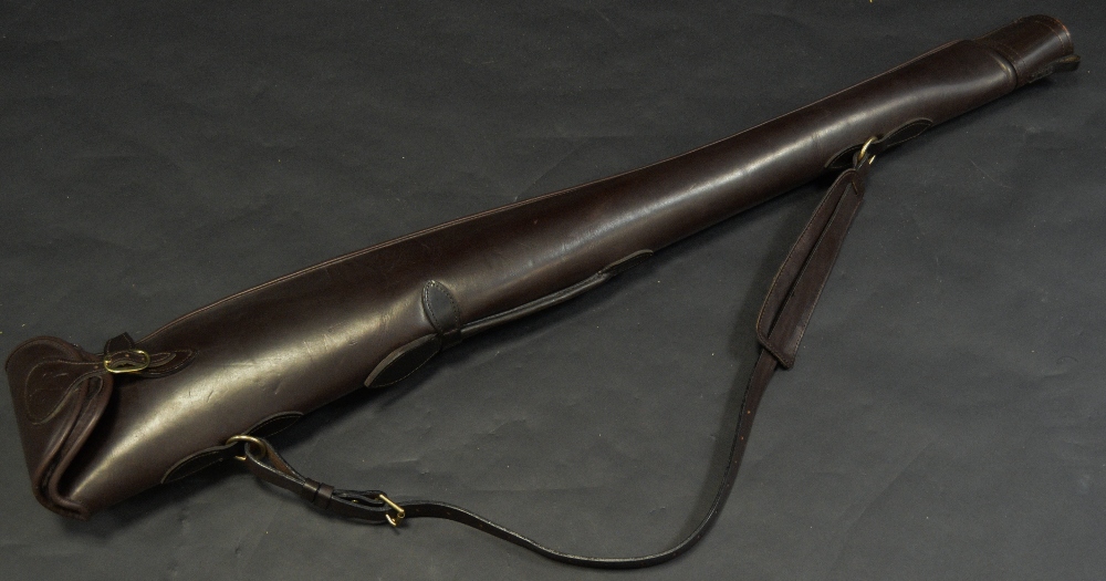 A contemporary leather gun slip,