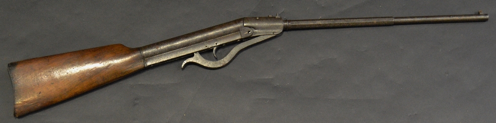 A late 19th century under lever air rifle .