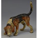 Austrian School, cold painted bronze, of a fox hound, 7.