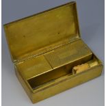 A 19th century gilt brass and enamel scribe's travel companion,