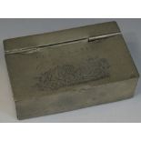 A 19th century Compton, London pewter table snuff box,