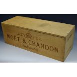 An unopened Moet Chandon Jeroboam in original pine case