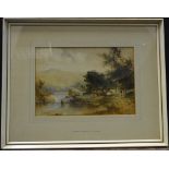 Thomas Creswick (1811 - 1869) Cattle Resting by the Waters Edge signed, watercolour,