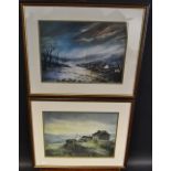 Ashley Jackson (bn 1940) A Pair, Eerie Day, Wycliff Near Rokeby and Upper Knowles Farm signed,